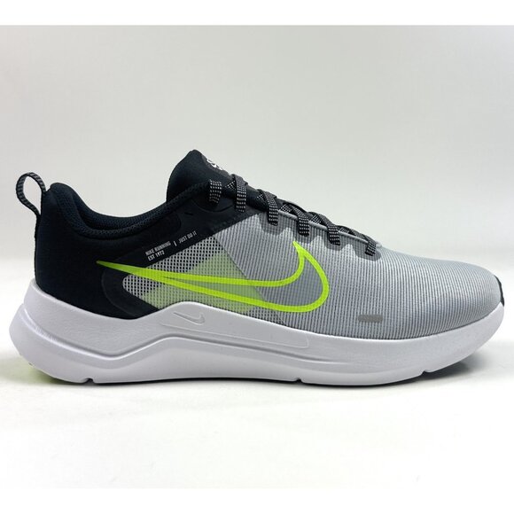 Nike Downshifter 12 Mens Gray Green Black Running Shoes Sneakers DD9293-011 - Picture 1 of 13
